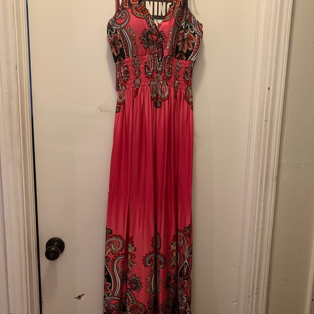 Pink spaghetti strap dress